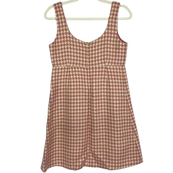 Vineyard Vines Women's Houndstooth Wool & Viscose Dress Size 6, Pink/Ivory - Picture 4 of 10